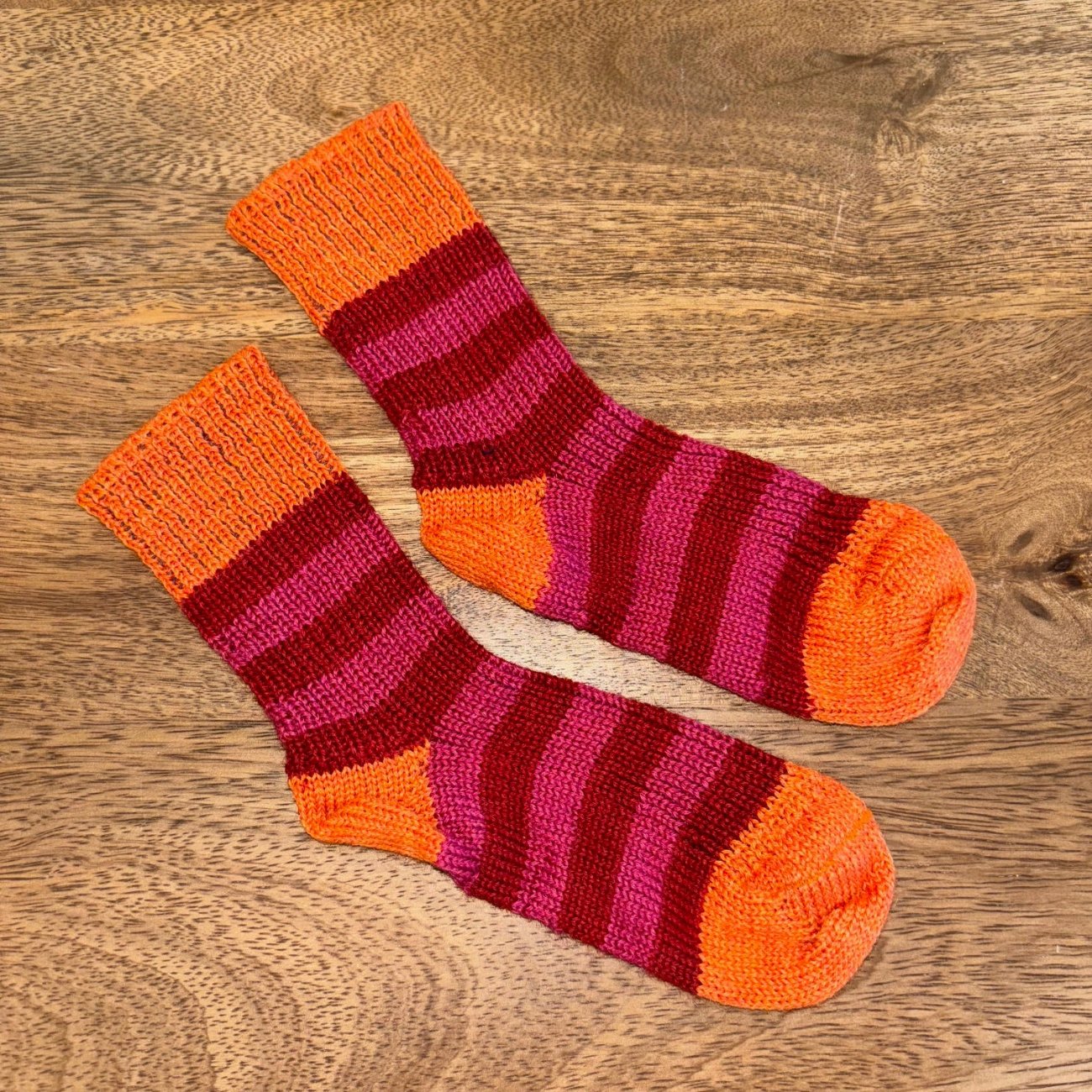 Chaussettes rayées 100% laine - HIRSCH