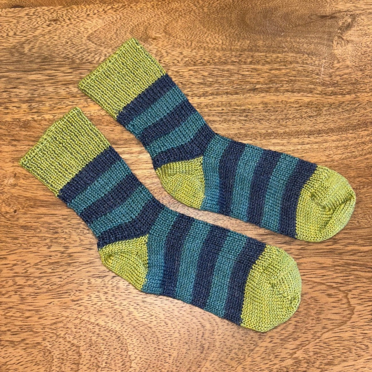 Chaussettes rayées 100% laine - HIRSCH