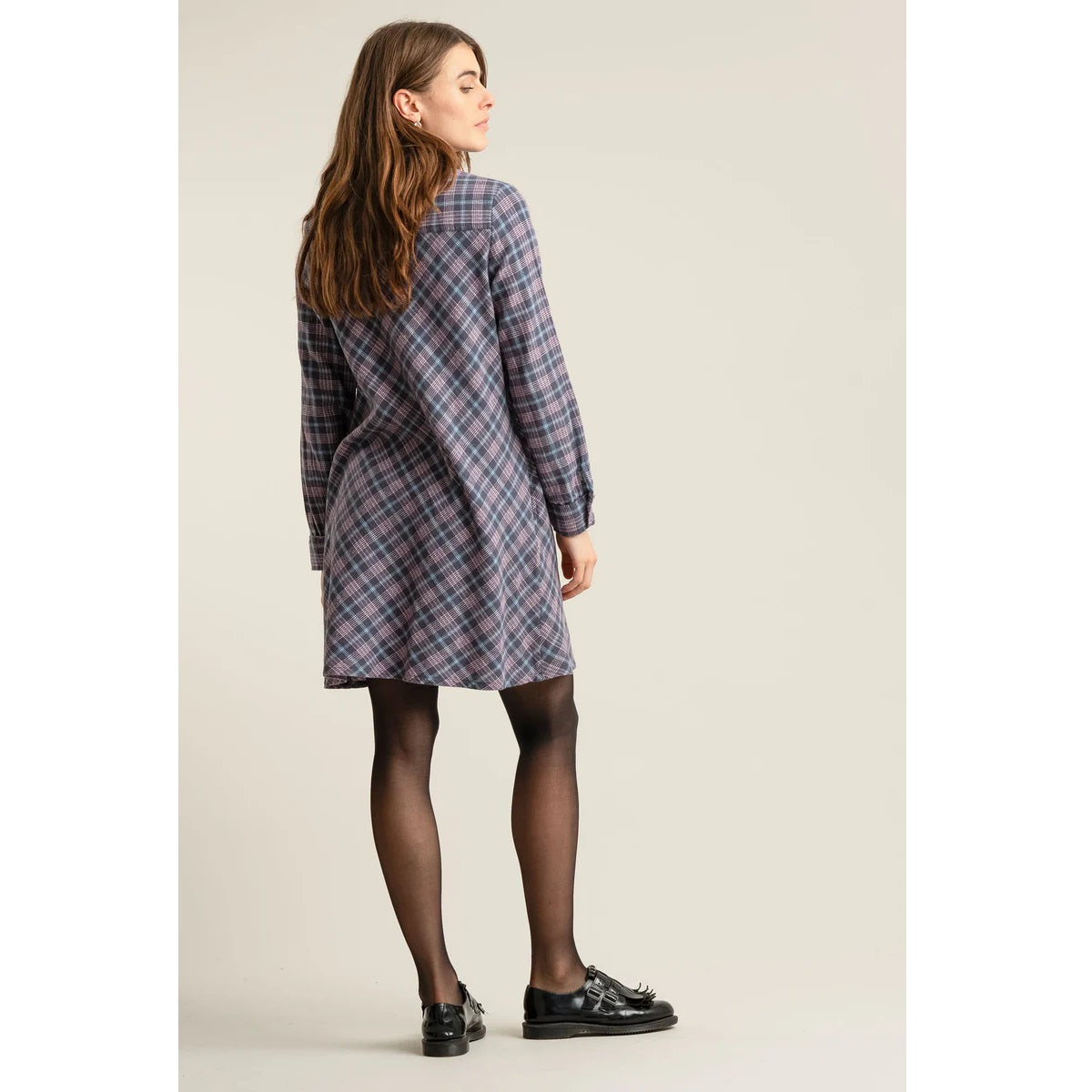 Robe chemise en 100% flanelle de coton bio PEARL - KOMODO