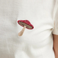 T-shirt Blanche broderie champignon - LA GENTLE FACTORY