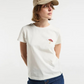 T-shirt Blanche broderie champignon - LA GENTLE FACTORY