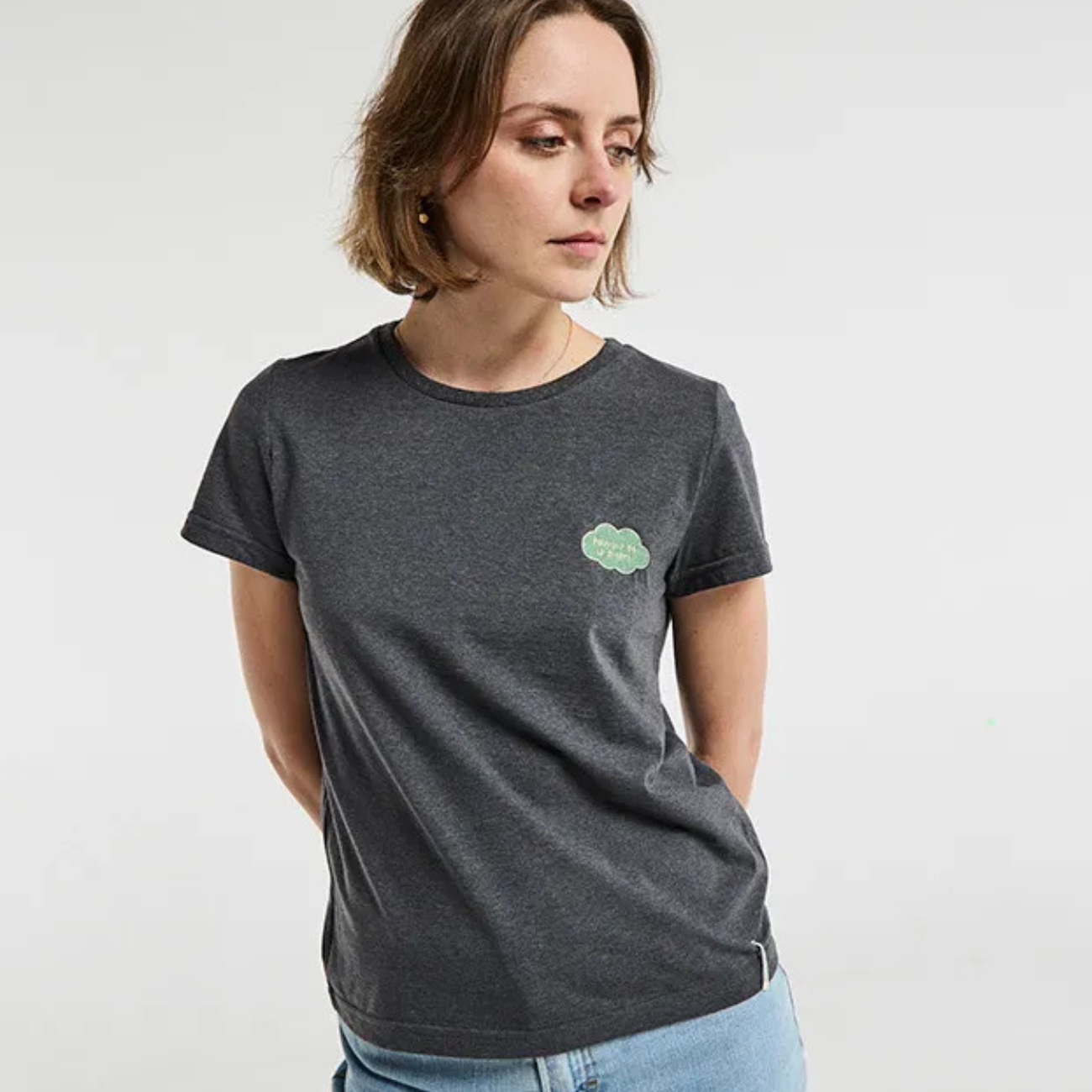 T-shirt Blanche broderie Le Pouvoir de la Sieste - LA GENTLE FACTORY
