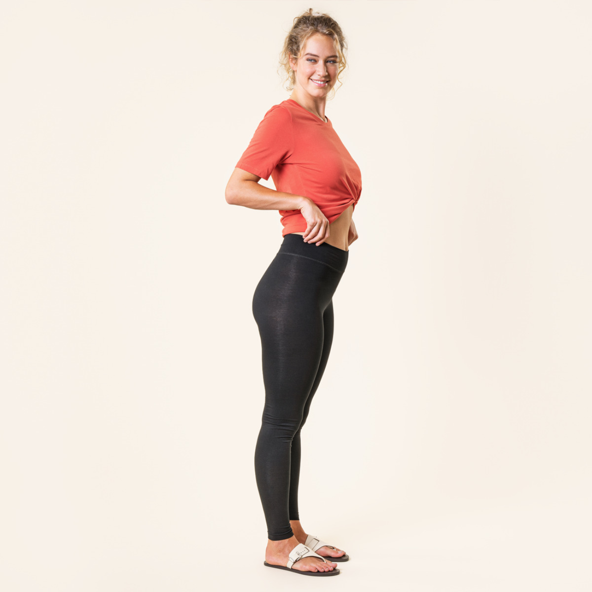 Legging taille haute LISA en coton bio - LIVING CRAFTS