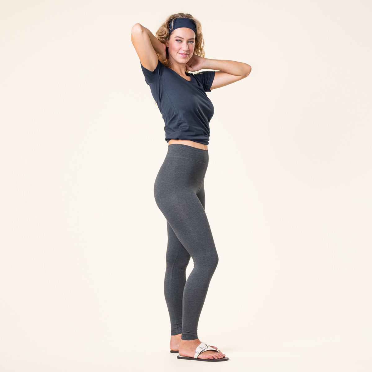 Legging taille haute LISA en coton bio - LIVING CRAFTS