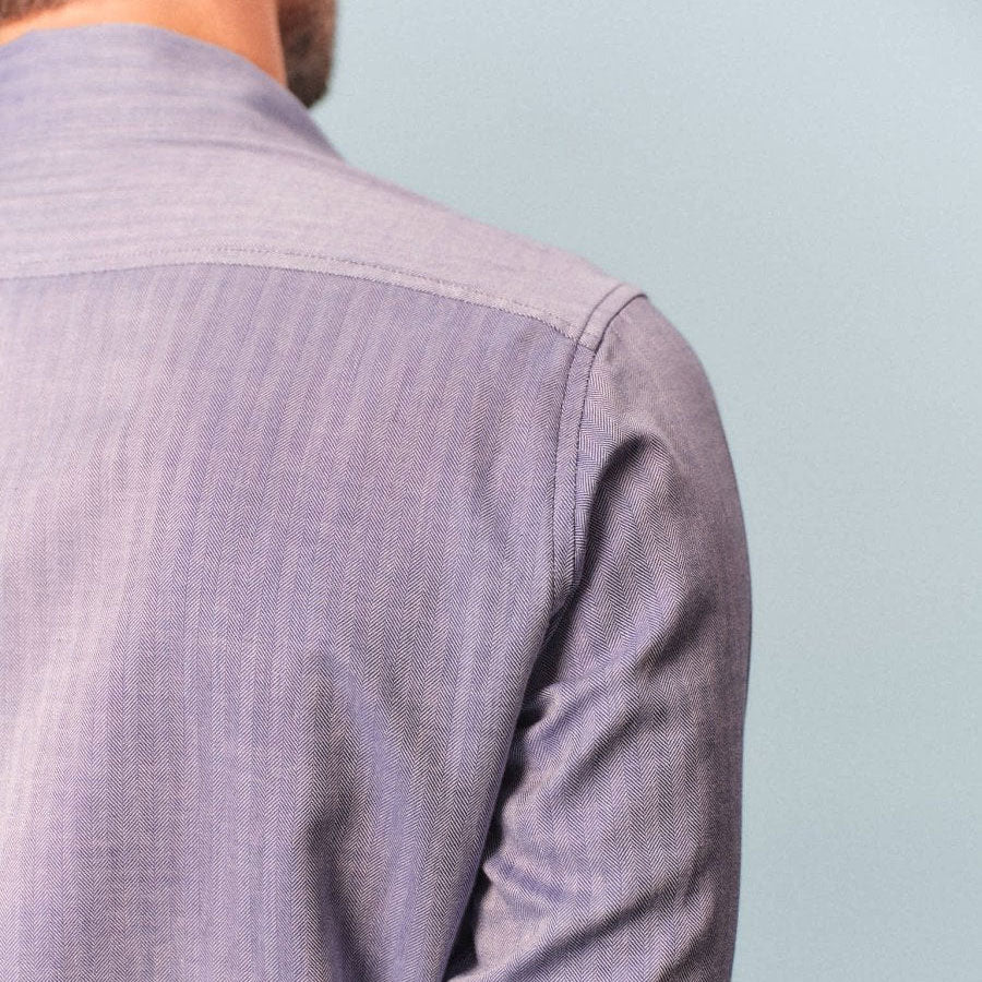 Chemise PIERRE en coton à chevrons - DAO