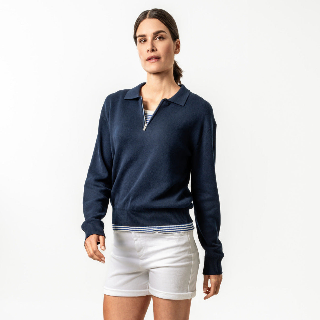 Sweat col camionneur pour femme AURI - LIVING CRAFTS