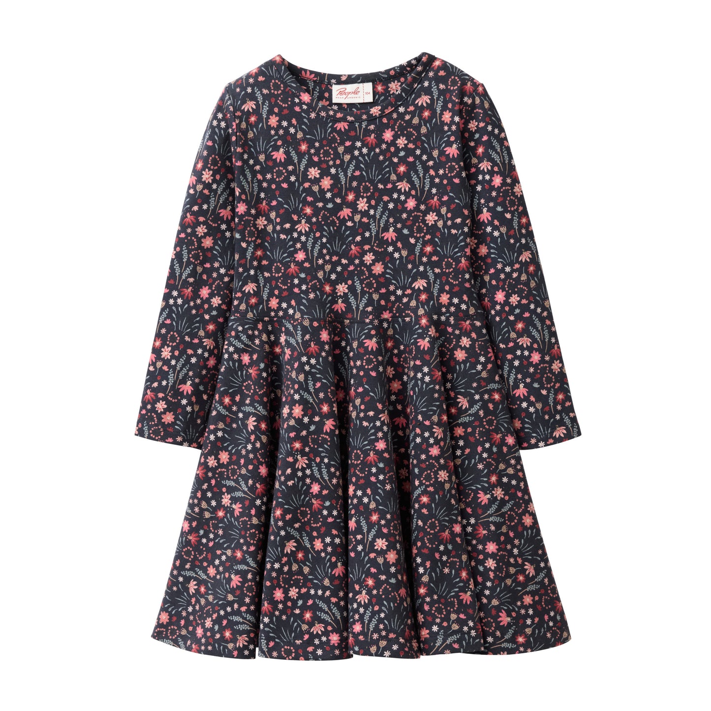 Robe fleurie pour enfant en jersey de coton bio - PEOPLE WEAR ORGANIC