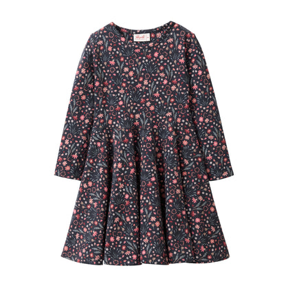 Robe fleurie pour enfant en jersey de coton bio - PEOPLE WEAR ORGANIC