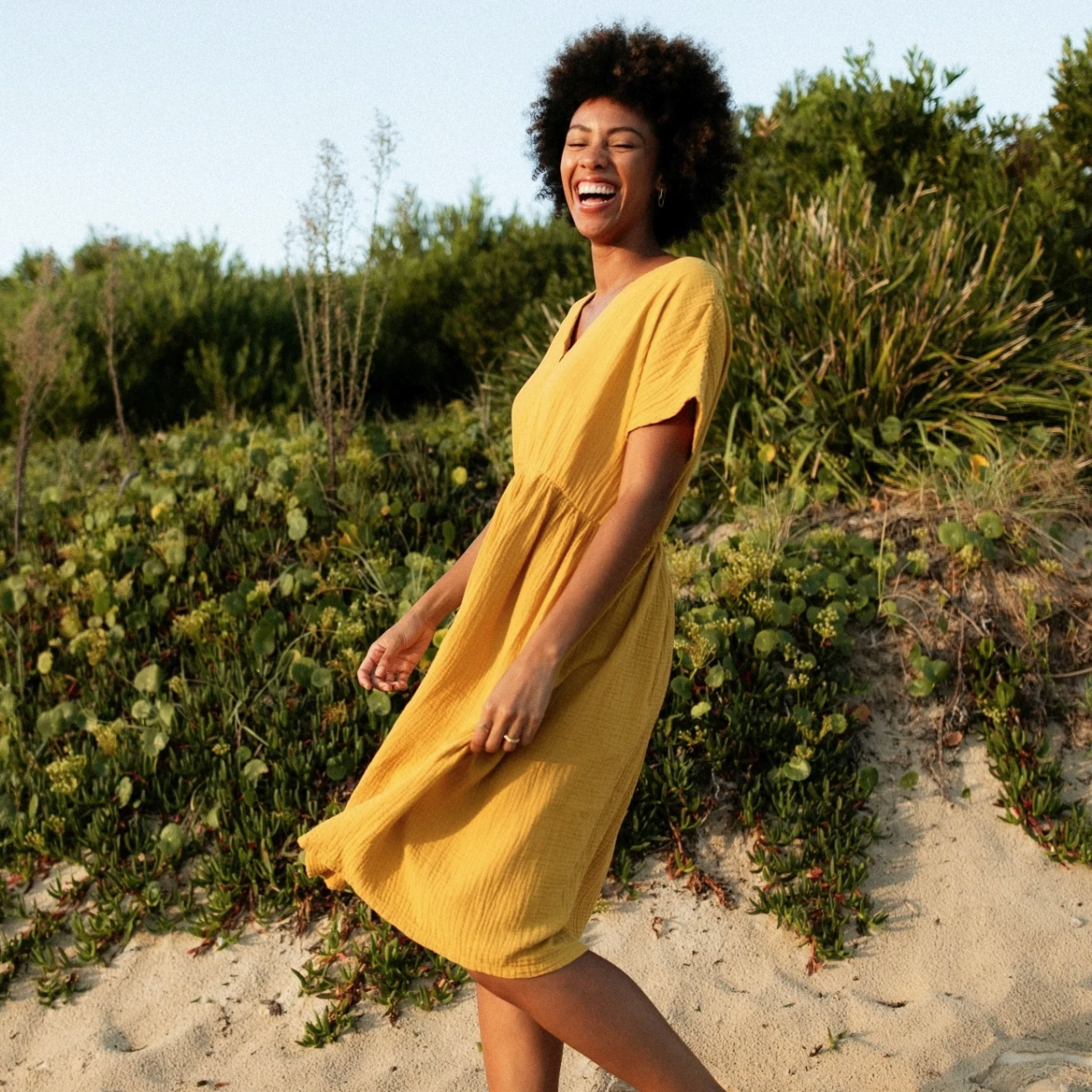 Robe ALMA en mousseline de coton bio - NORDLICHT