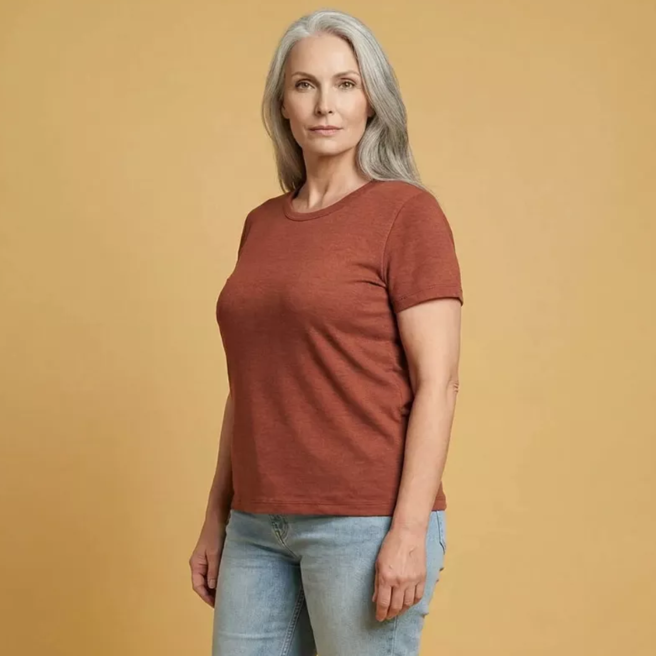 T-shirt ALINA 100% lin français col rond - LEMAHIEU