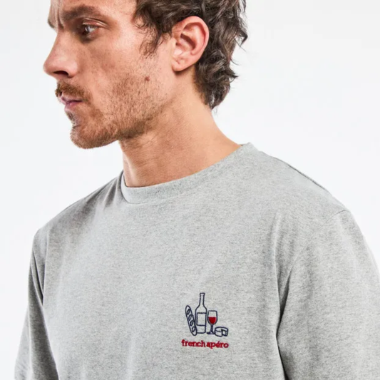 T-shirt brodé BARTHELEMIEN French Apéro - LA GENTLE FACTORY