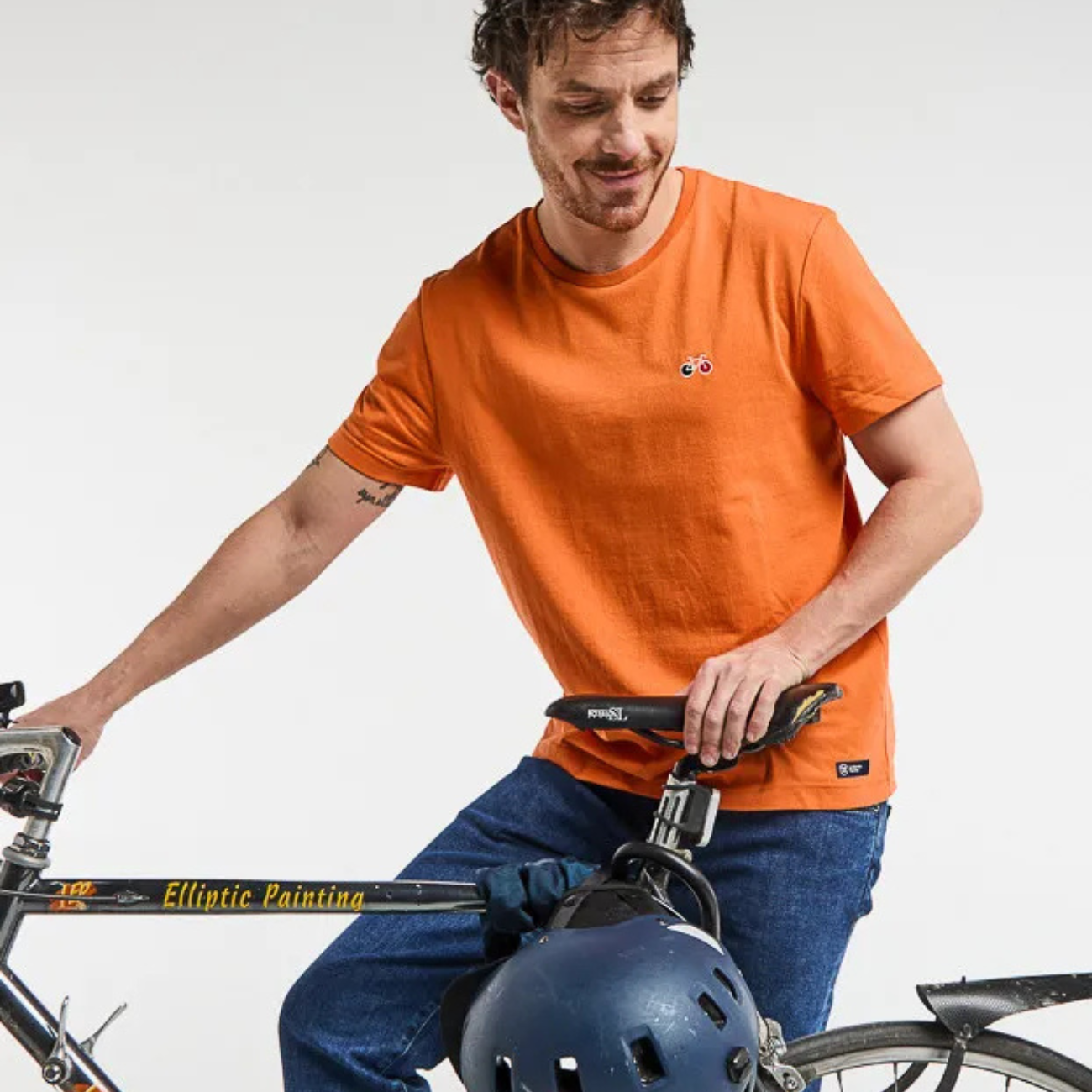 T-shirt BAPTISTE brodé vélo - LA GENTLE FACTORY