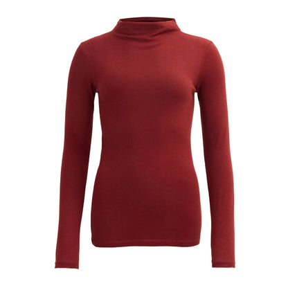 T-shirt manches longues et col montant en coton bio - PEOPLE WEAR ORGANIC