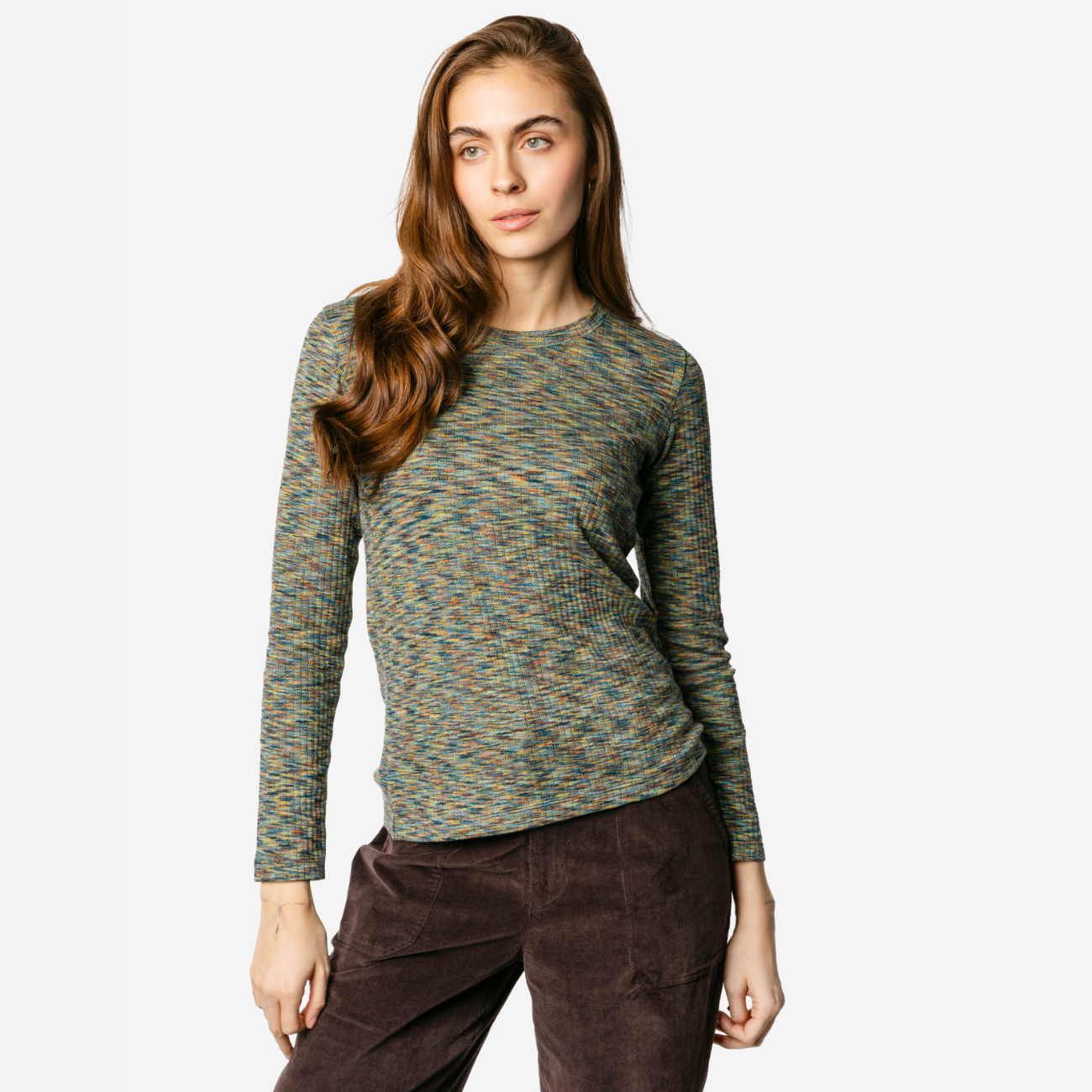 T-shirt côtelé PRISCA en coton bio - LIVING CRAFTS