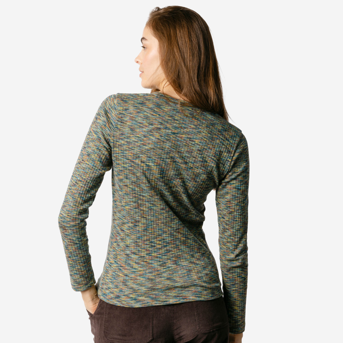 T-shirt côtelé PRISCA en coton bio - LIVING CRAFTS