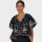Blouse brodée à nouer BEATRIX - KOMODO