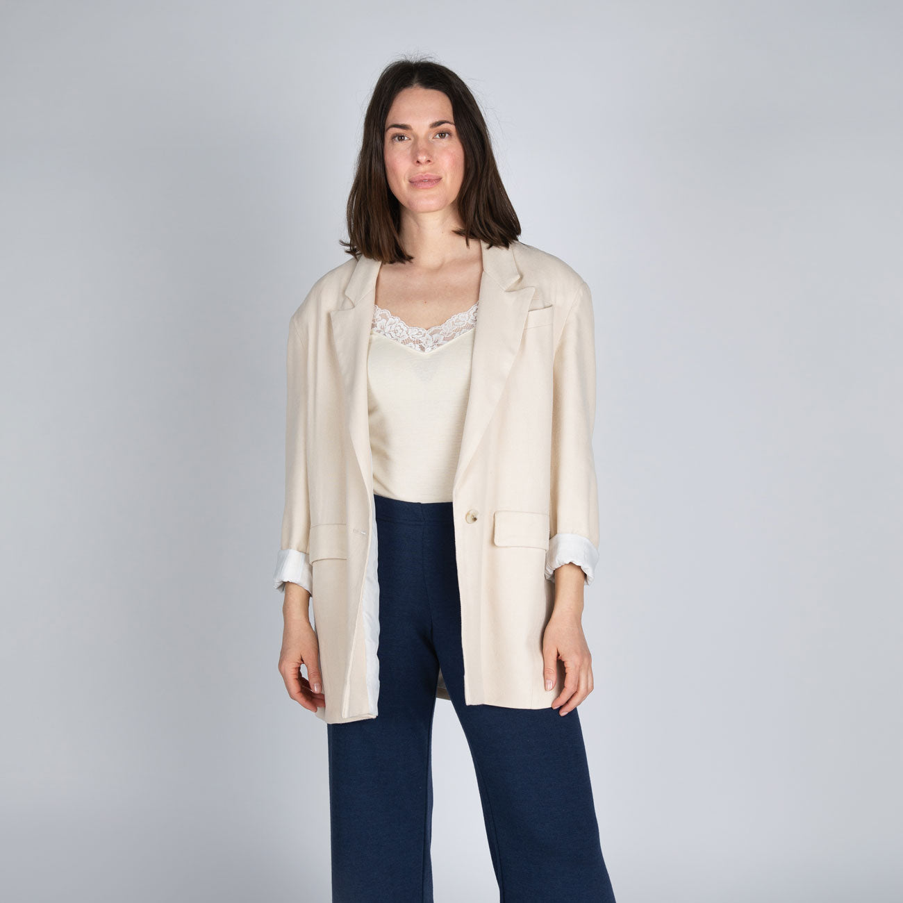 Caraco laine et soie et dentelle recyclée- ENGEL