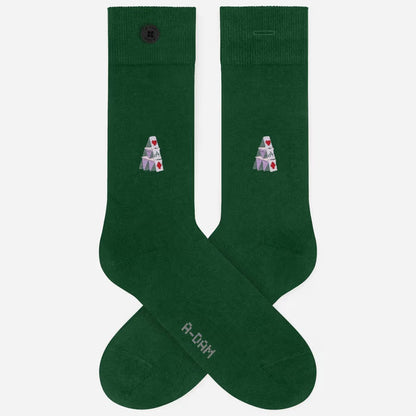 Chaussettes brodées Bouton - ADAM