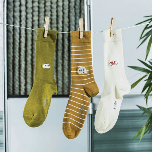 Chaussettes brodées Bouton - ADAM