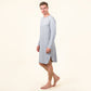 Chemise de nuit boutonnée DOMINIQUE en coton bio - LIVING CRAFTS