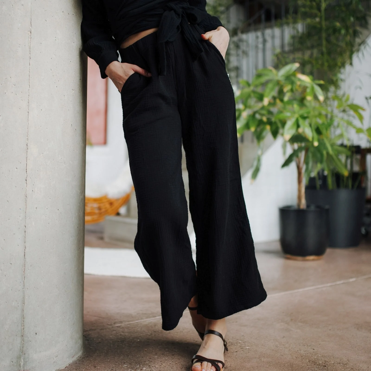 Pantalon coupe droite LEJA en mousseline - NORDLICHT