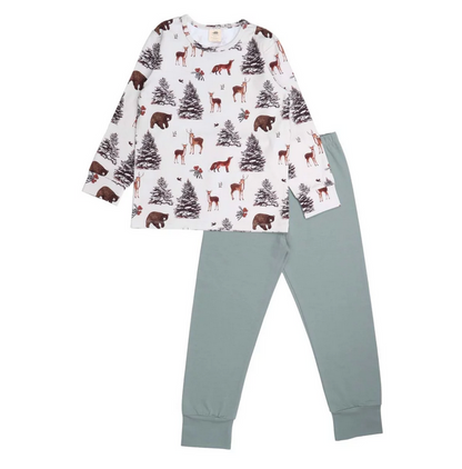 Pyjama Winter WOODLAND en coton bio - WALKIDDY