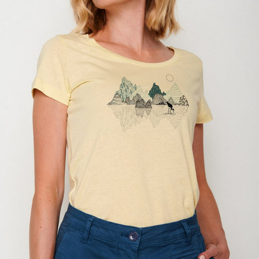 T-shirt Oiseau dans les montagnes - GREENBOMB